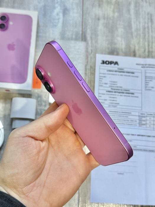 Iphone 16 256 GB Pink - 94 % Battery Health Като Нов Гаранционен