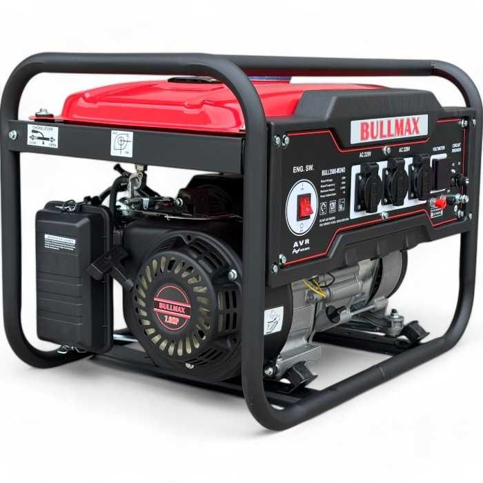 Агрегат за ток 3.5 KW Ръчен Bullmax, Червен, Меден ротор и статор, AVR