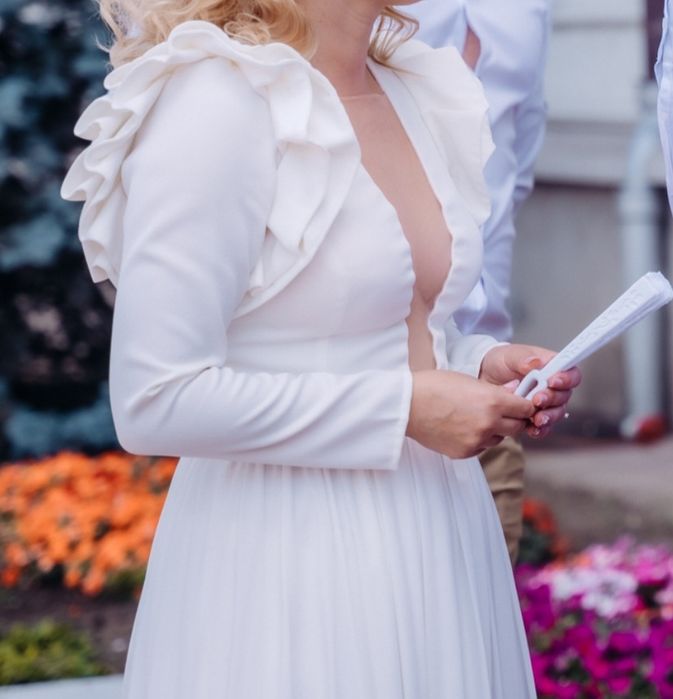 Rochie cununie civila alba