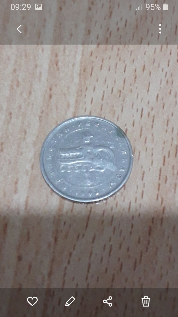 коллекционная монета 3 теңге 1993года