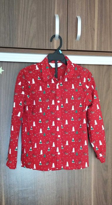 Детска коледна риза HM за момче 128см