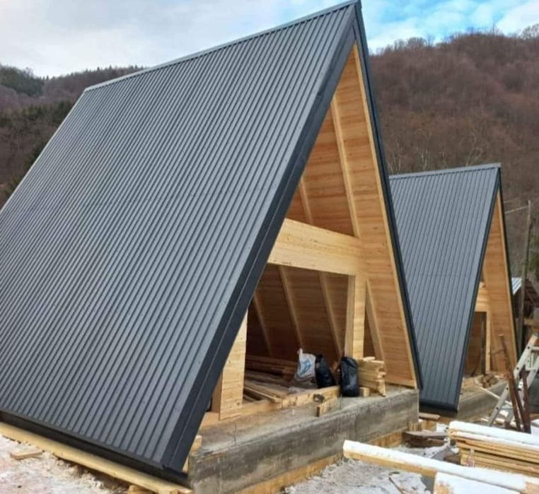 Vand cabane din lemn A-frame