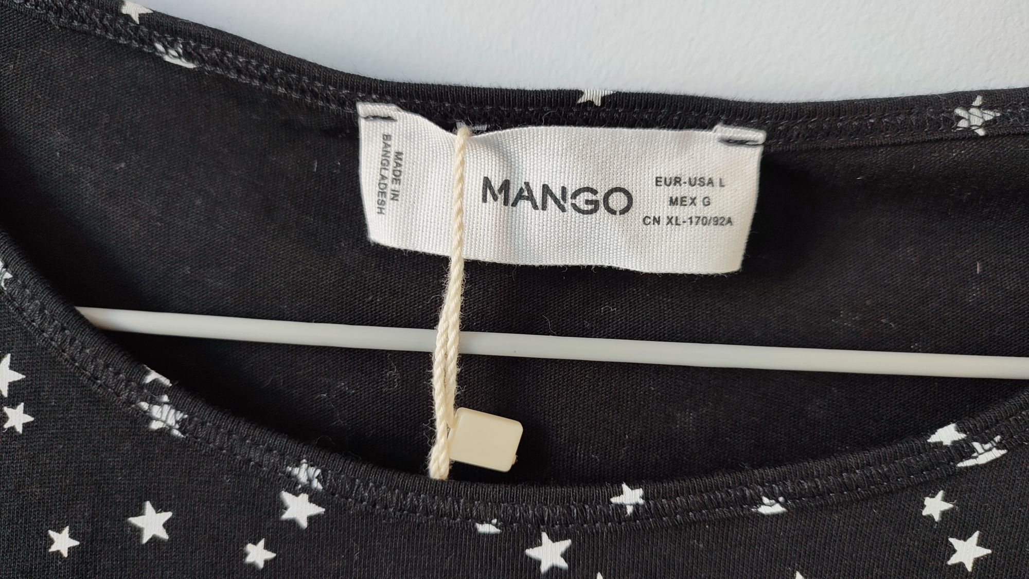 Черна тениска mango M-L