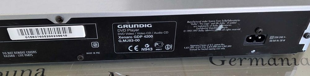 Dvd player Grundig Xenaro GDP 4200 - import Germania