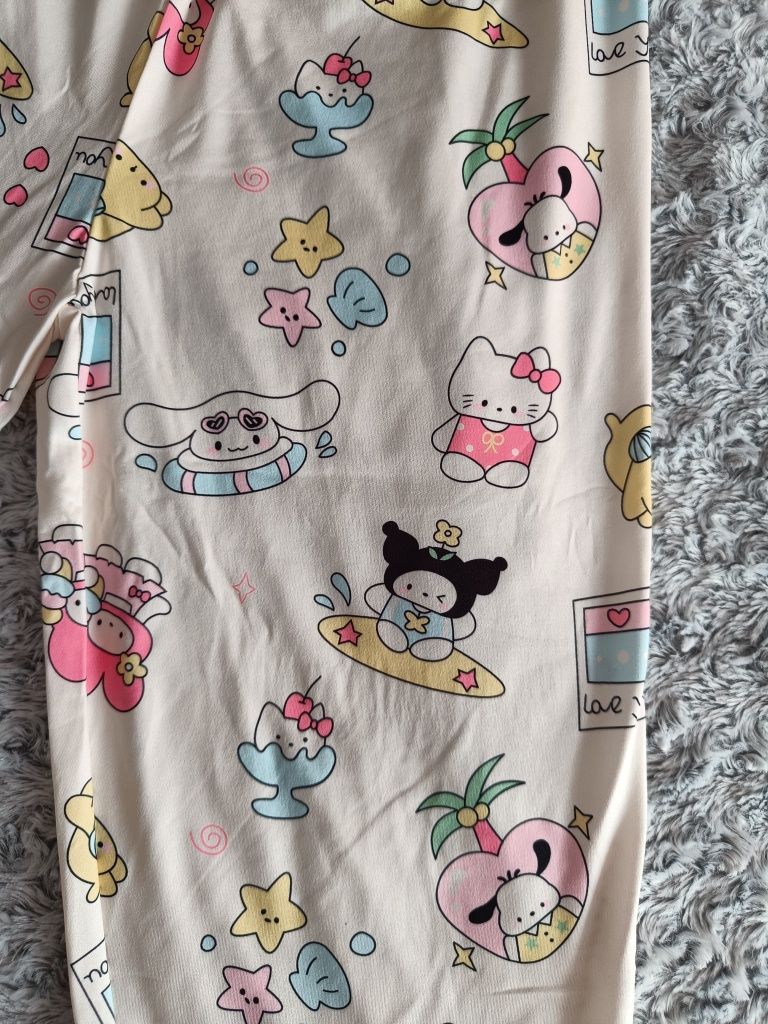 Pantaloni de pijama crem, personaje Sanrio