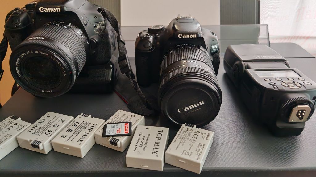 Canon EOS 600D 2 БР. +18-55 и 18-135 стабилизирани