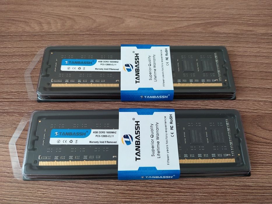 Продам новые модули памяти 4 gb DDR3 1600MHz Tanbassh