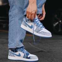 Кроссовки Nike Air Jordan 1 Low "Washed Denim" оригинал