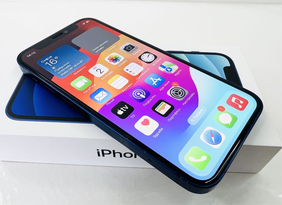 Apple iPhone 12 128GB Blue 100% Батерия! Гаранция!