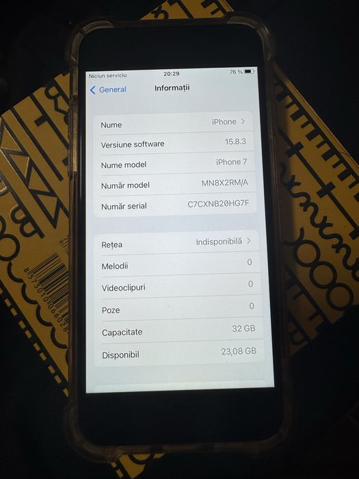 Iphone 7 negru de 64 gb