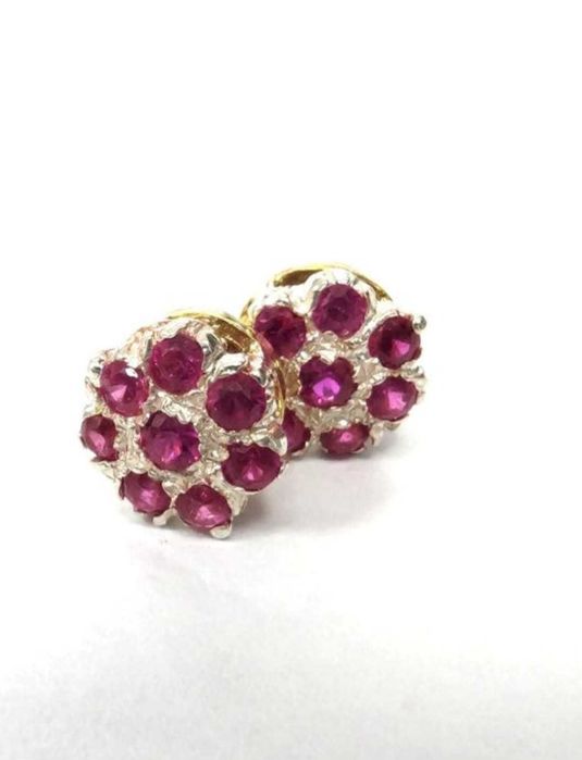 Cercei de aur cu rubine pentru femei sau copii