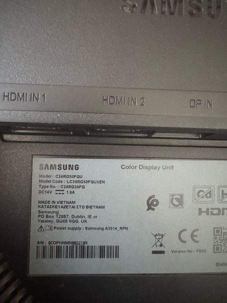 Samsung Curbat 144hz 24 inch