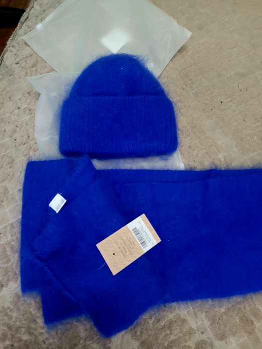 Продам шикарный ангора набор шапка шарф