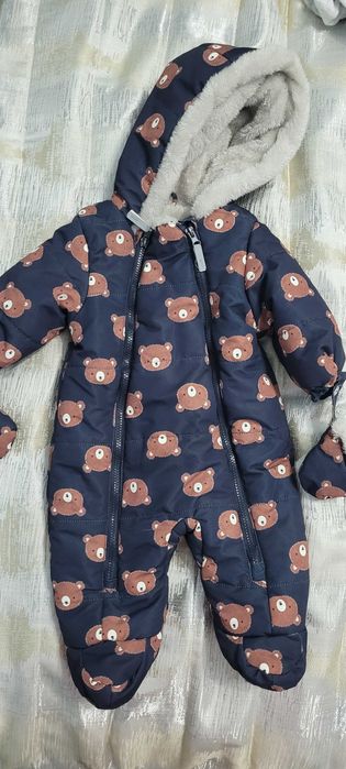 Combinezon iarnă 74 cm + sac de dormit 6-18 luni