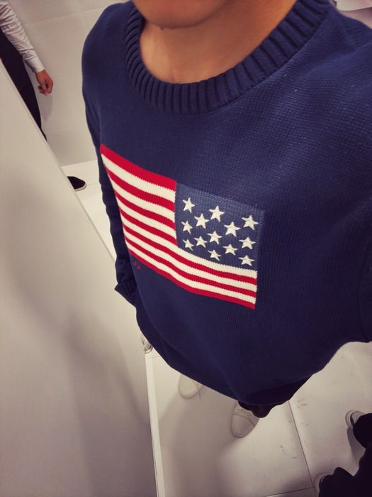 Вязаный свитер USA от бренда Polo RL
