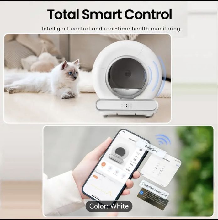Самопочистваща се електронна тоалетна за котки