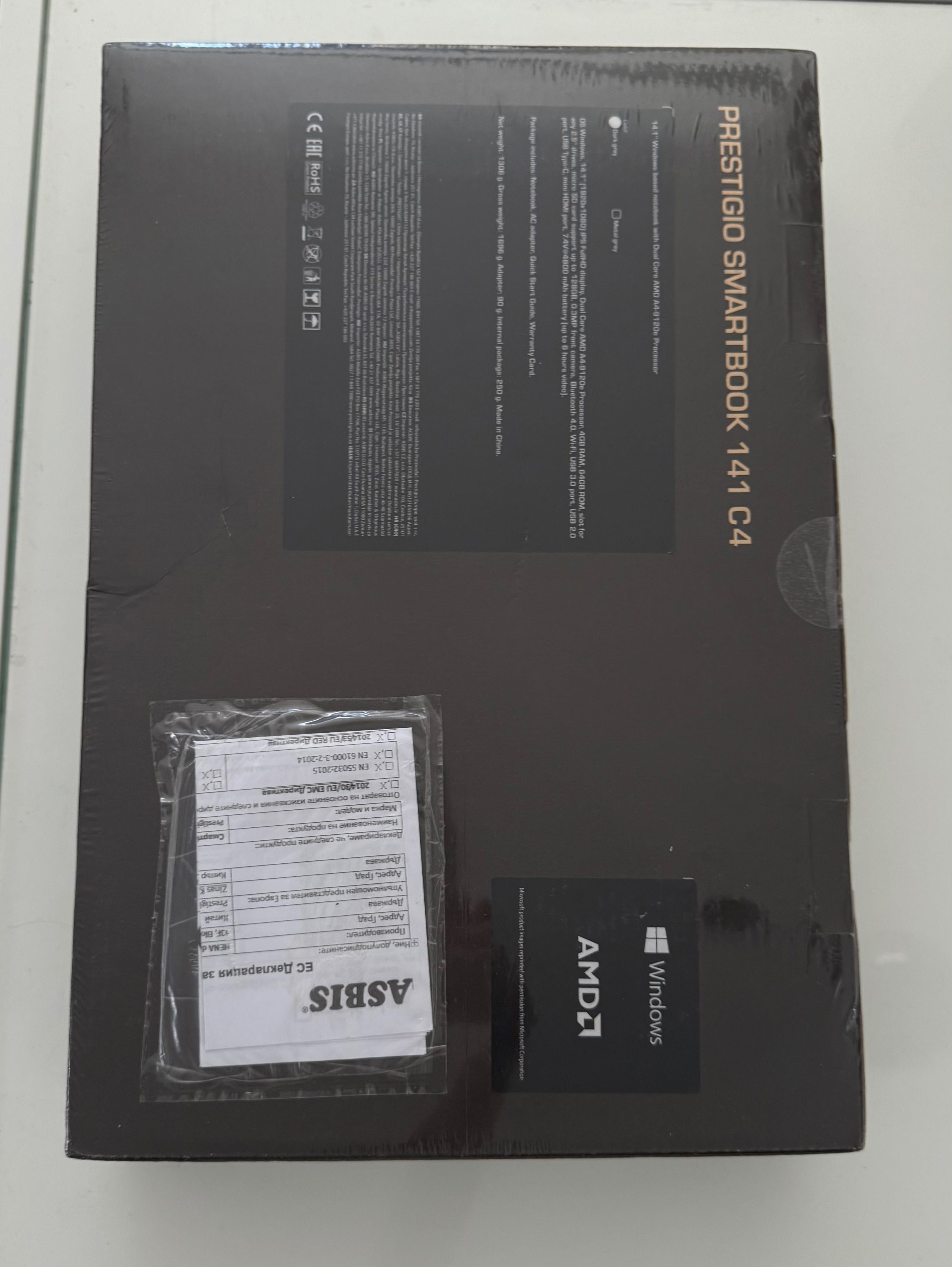 Чисто нов лаптоп Prestigio Smartbook 141 C4 – запечатан!