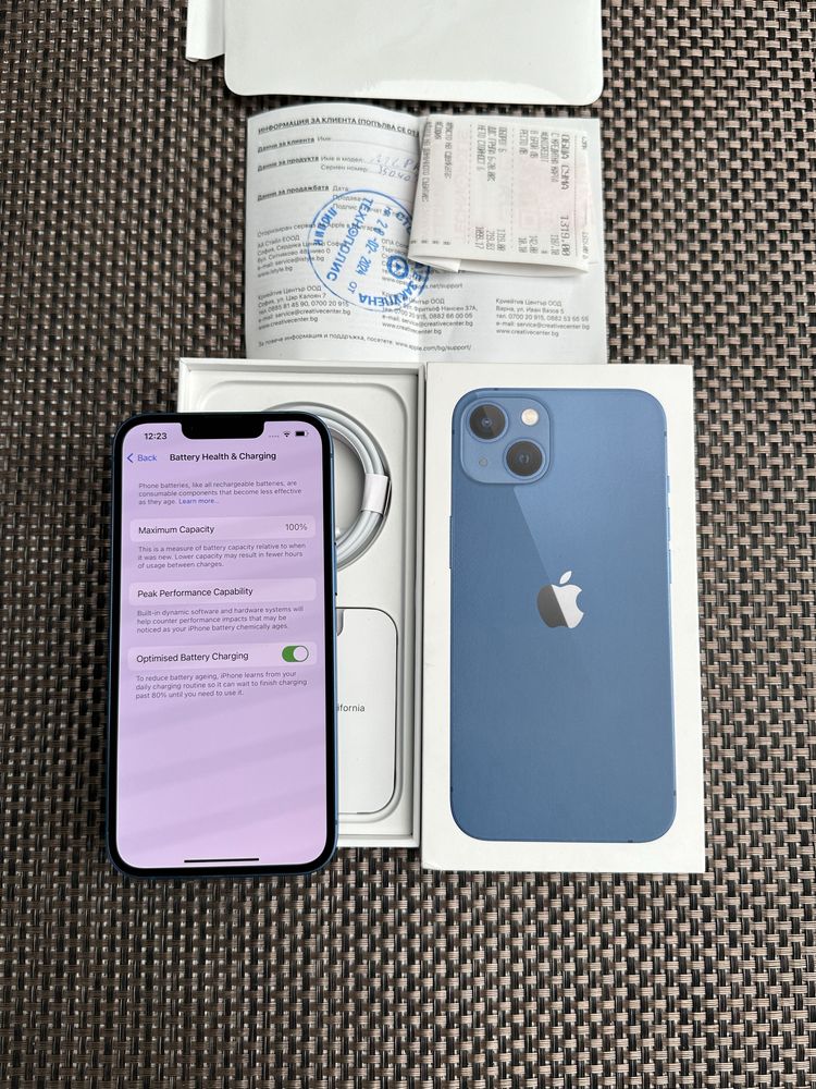 НОВ!!! /ЛИЗИНГ/24М ГАР/ IPhone 13 / 128Gb / Blue / Айфон / Сим