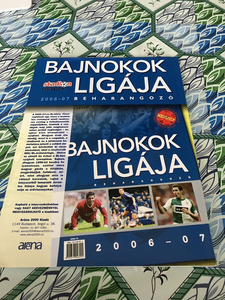 Vand carte cu echipele din europa 2006-2007 in maghiara