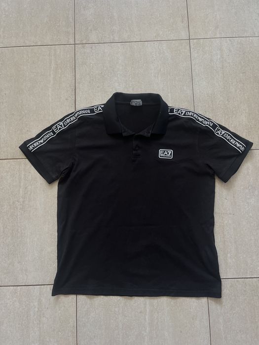 Тениска с яка emporio armani EA7