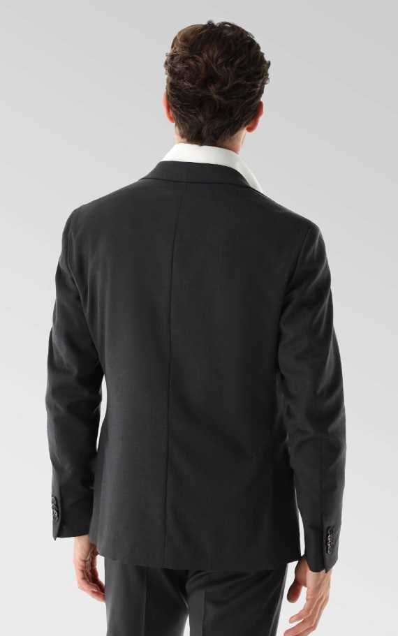 Sacou blazer slim 48 M premium Samsoe Samsoe lana extrafina negru