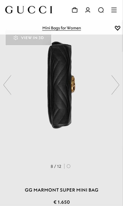 Дамска Чанта Gucci GG MARMONT Super Mini Bag 100% LEATHER