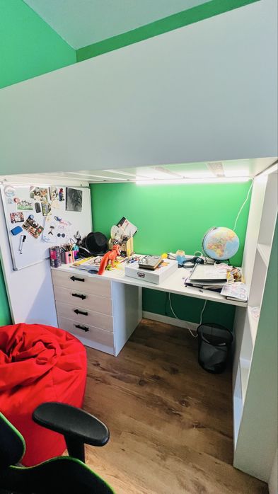 Легло надстройка с бюро (двуетажно легло) Ikea Smastad