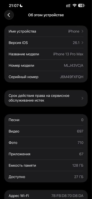 Iphone 13 pro max 128GB Graphite