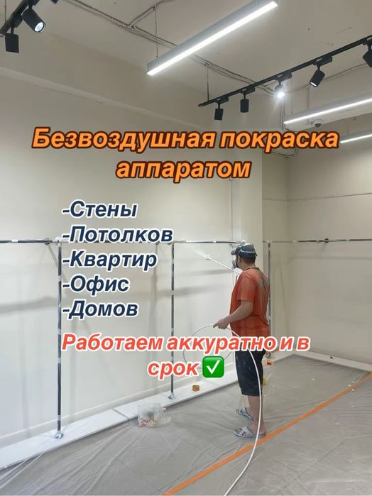 Малярные работы Отделочные работы Покраска стен Покраска потолка