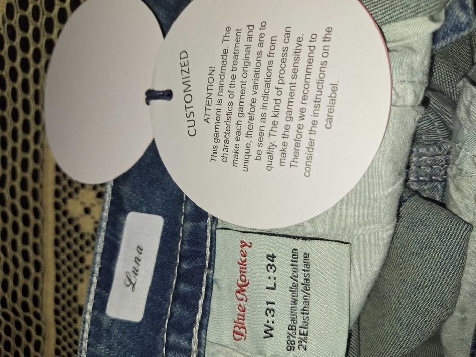 Jeans dama, nou cu etichete, Blue MonkeyW32L34