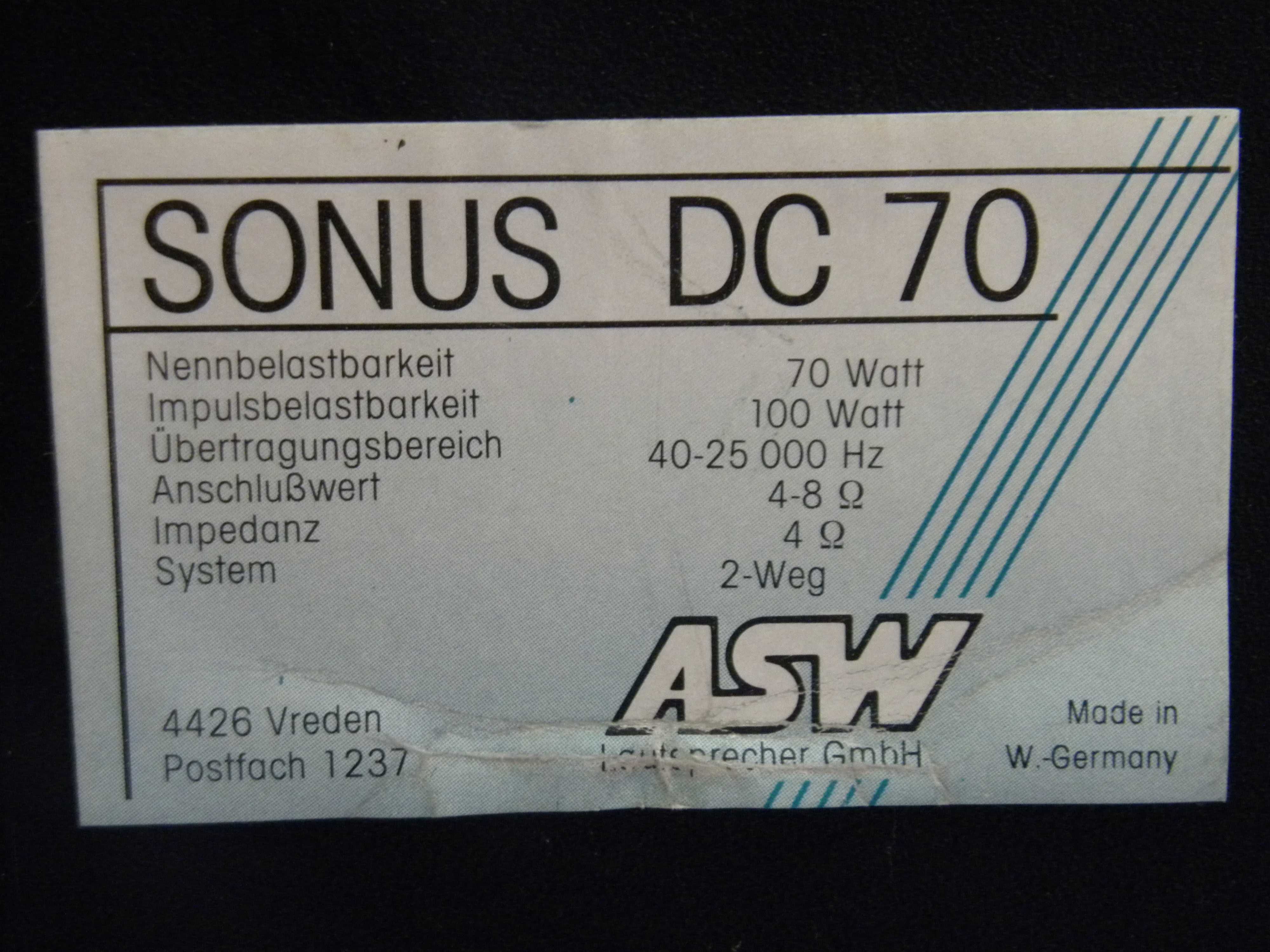 Boxe ASW Sonus DC 70 (1997)