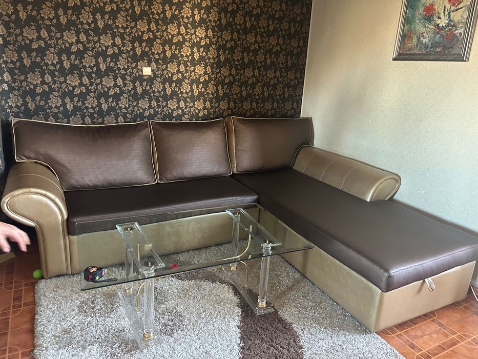 Диван в 2 цвята облегалки и холна маса