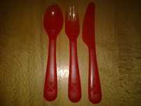 **IKEA KALAS set tacâmuri copii | portocaliu
