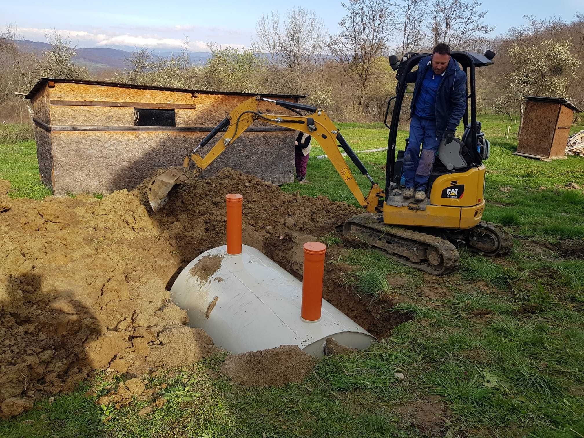 Vand fosa septica ecologice tricamerale + montaj