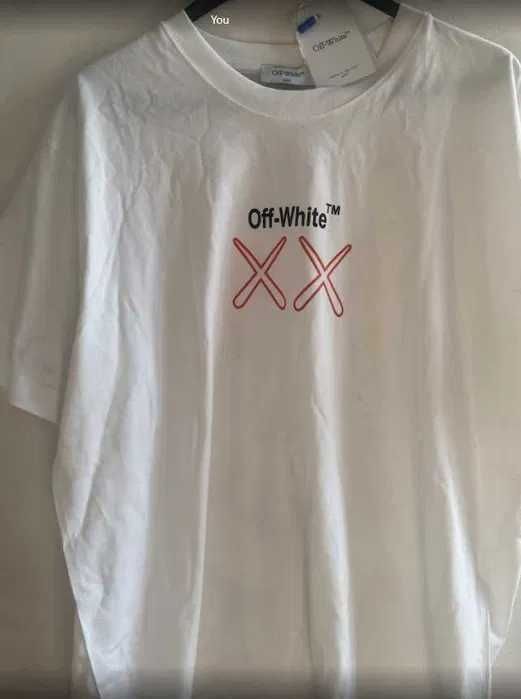 Тениска OFF-WHITE бяла XXL 100% памук