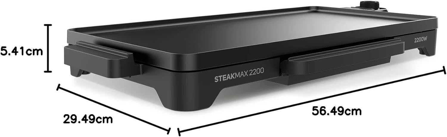 Taurus Steakmax 2200W Незалепваща плоча за грил, повърхност 49 x 27 см