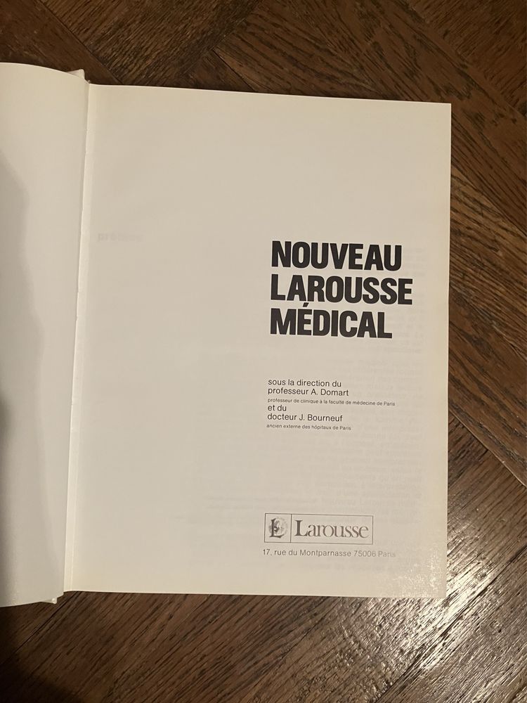 Nouveau Larousse Medical (1994) in Limba Franceza