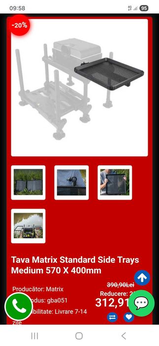 Tavă laterală Matrix Self Supporting