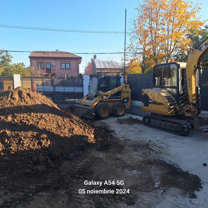 Închiriere miniexcavator / Bobcat / buldoexcavator/ cilindru compactor