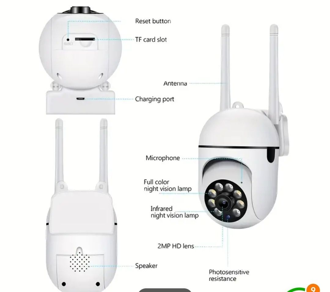 Wi fi Охранителна камера с резолюция FHd 1080P