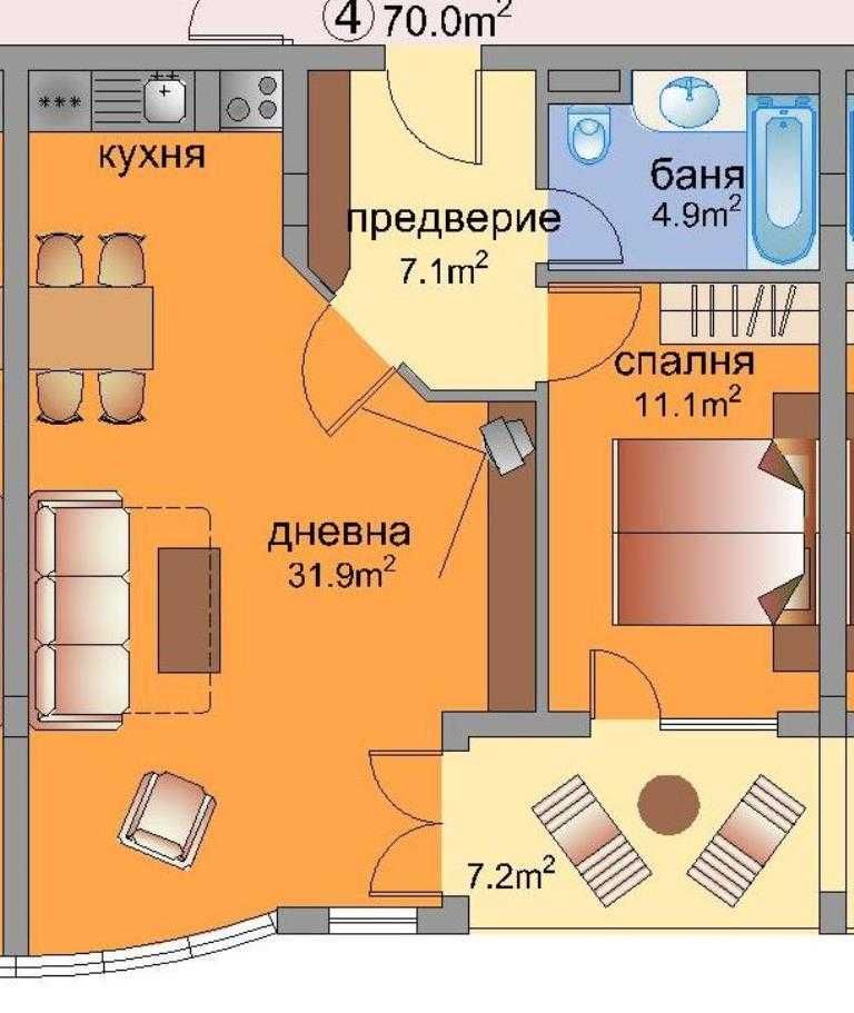 Двустаен апартамент в к.к. Златни пясъци! Джоя парк! 300 м от плажа!