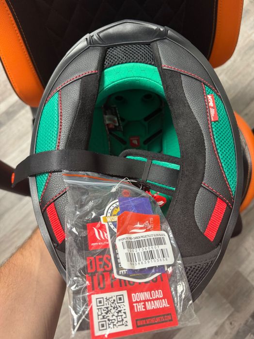 Каска MT KRE+ Carbon Projectile D7 GLOSS BLUE XL