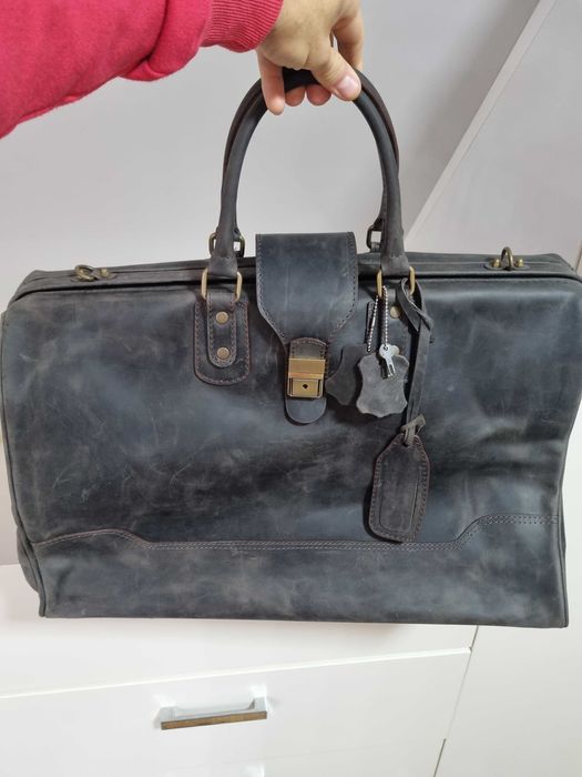 Сак естествена кожа телешки бокс