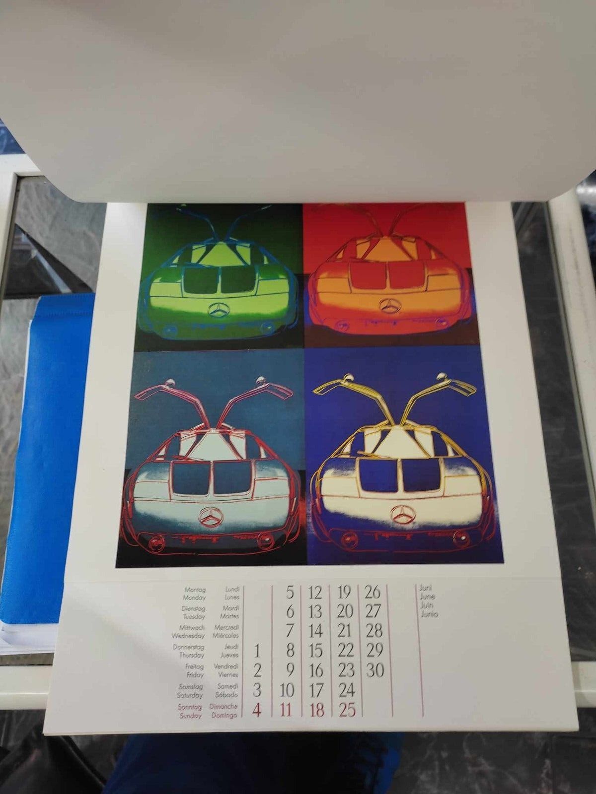 Стар календар Andy Warhol Mercedes Benz 1989 г