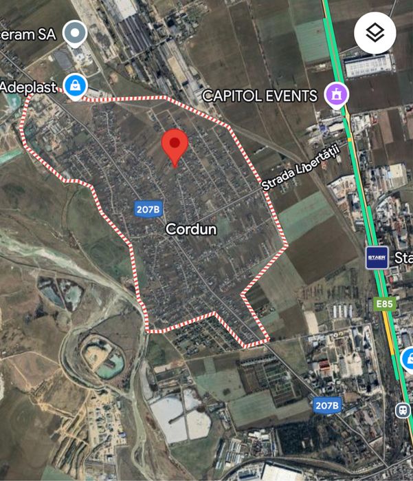 Teren Cordun langa autostrada A7