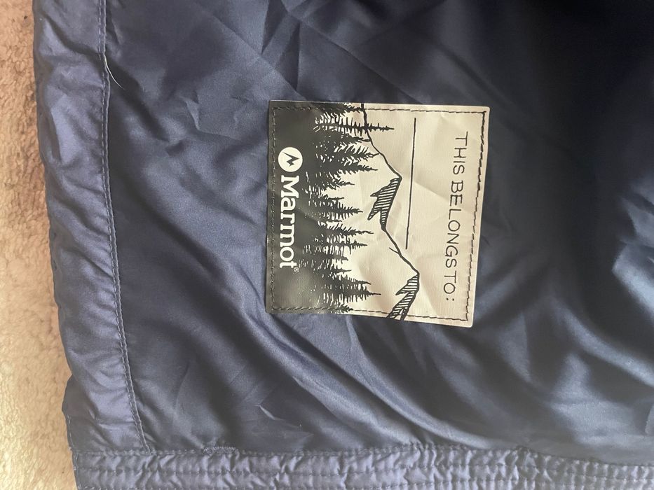 Vand geaca din puf Marmot , unisex, marimea L 8-12 ani arctic navy