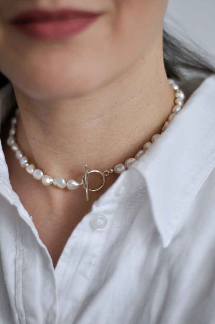 Colier din argint Indira, Silver Grace, cu perle naturale