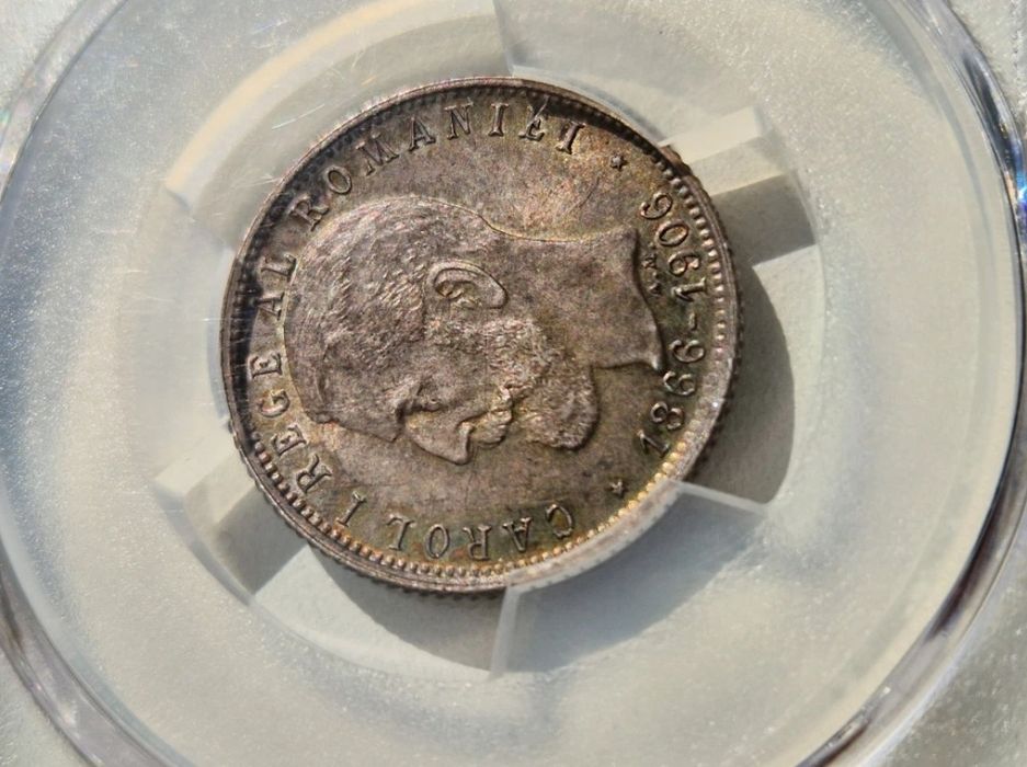 1 Leu 1906 - MS 63 PCGS (Moneda regala comemoratiiva) - Regele Carol I