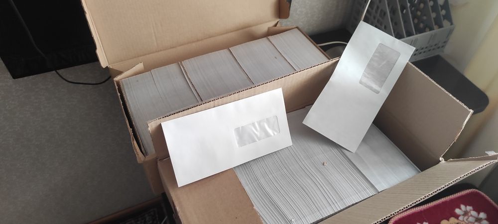 Конверт почтовый бумажный DL/E65 (110х220) с окном