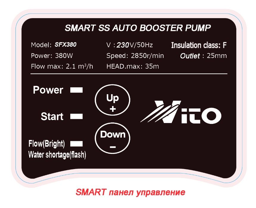 380W Интелигентен Хидрофор без разширителен съд с въздух под налягане